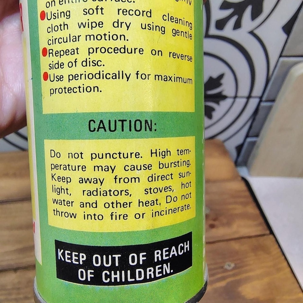 Vintage Rawn Chemicals Anti-Static Record Cleaner 6oz Spray Can Part 671 Retro - Picture 5 of 8
